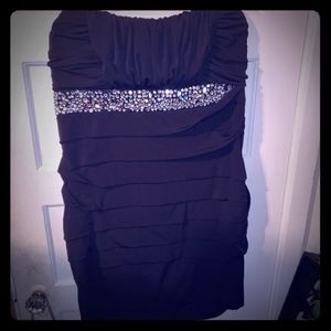 Black rhinestone dress